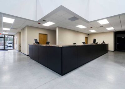 Large commercial L shaped desk by DRW Cabinets