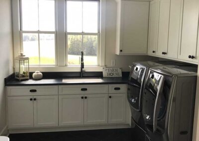 White cabinets for residential home by DRW Cabinets