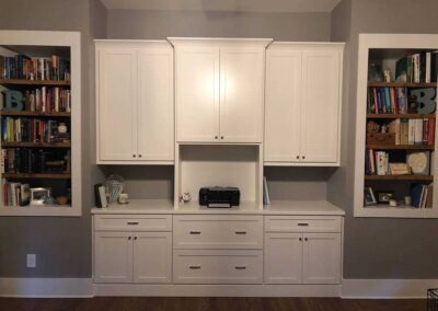 White cabinets for living room for residential home by DRW Cabinets